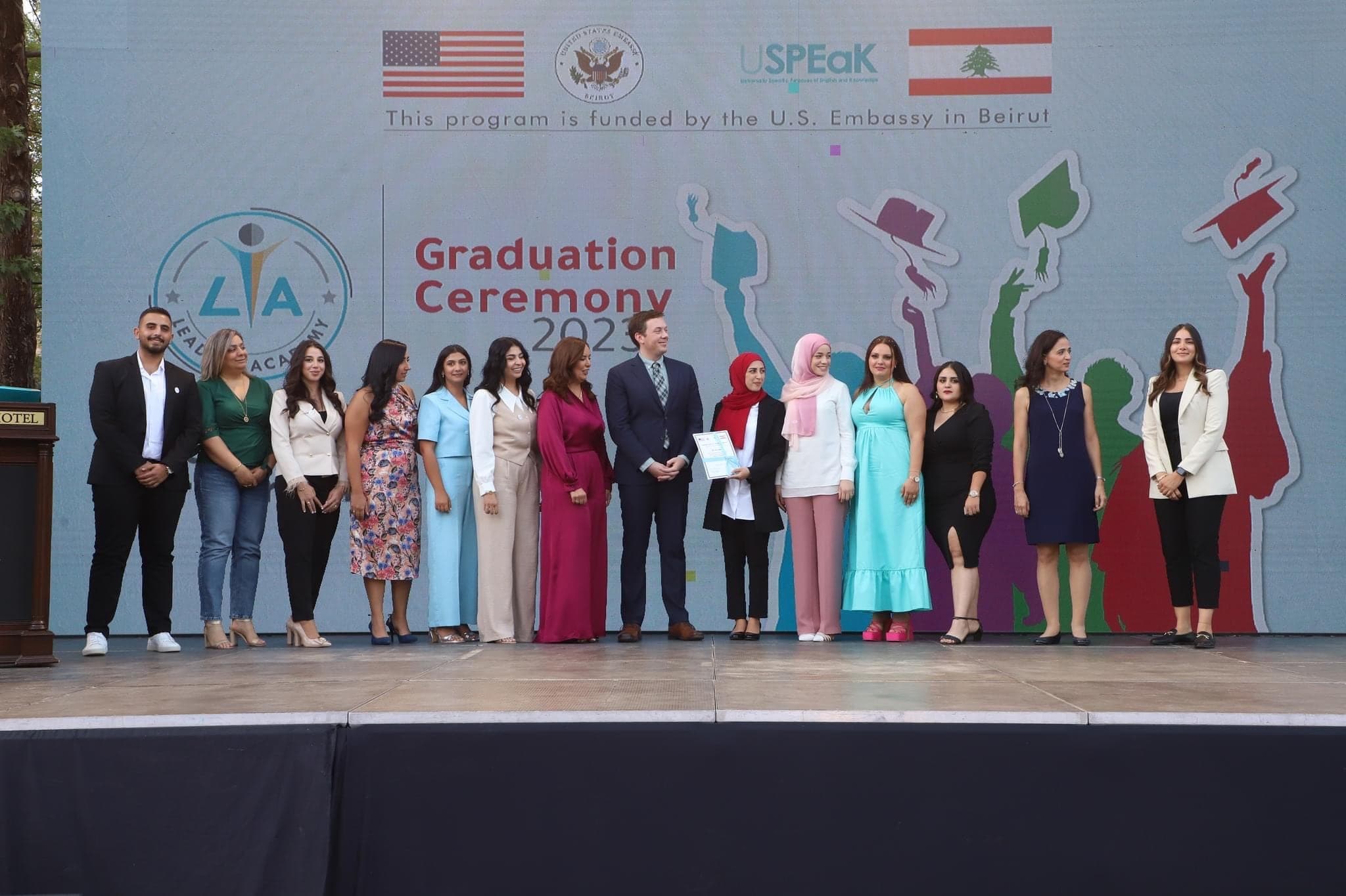 Leaders Academy Program graduation ceremony on stage